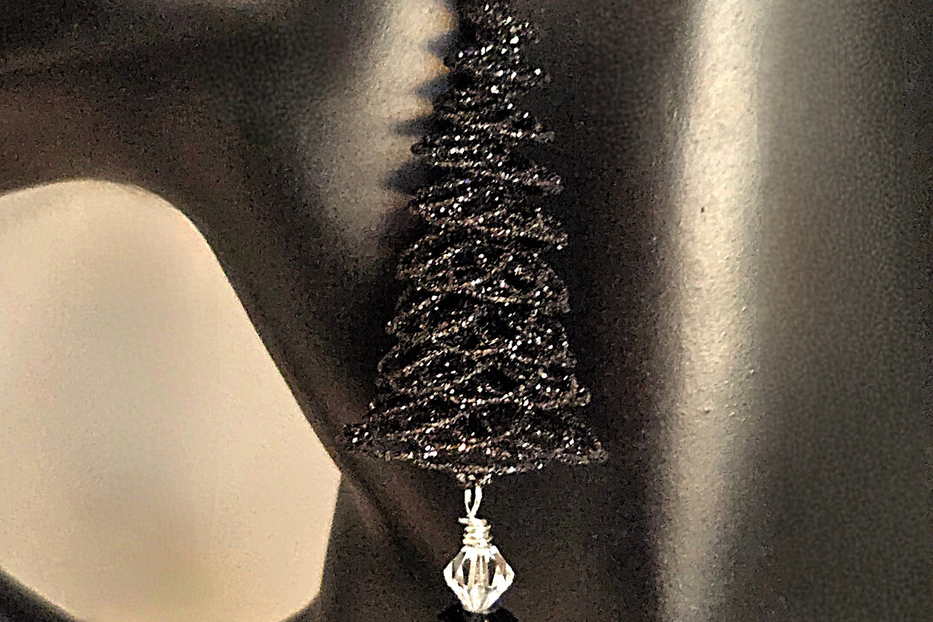 Black Christmas Tree Earrings or ornaments