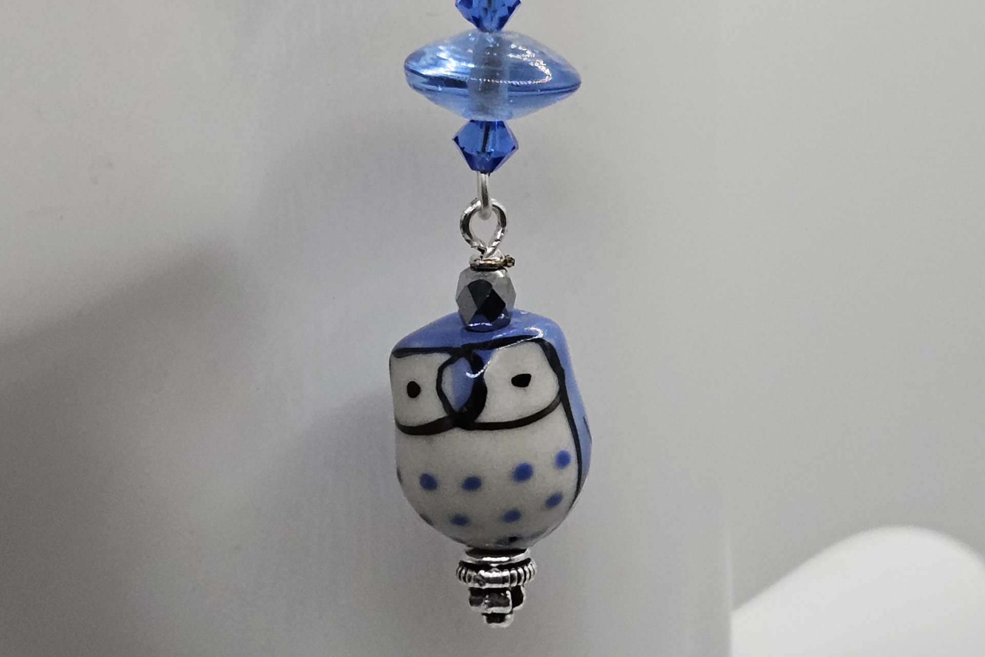 Mystical Blue Owl Earrings