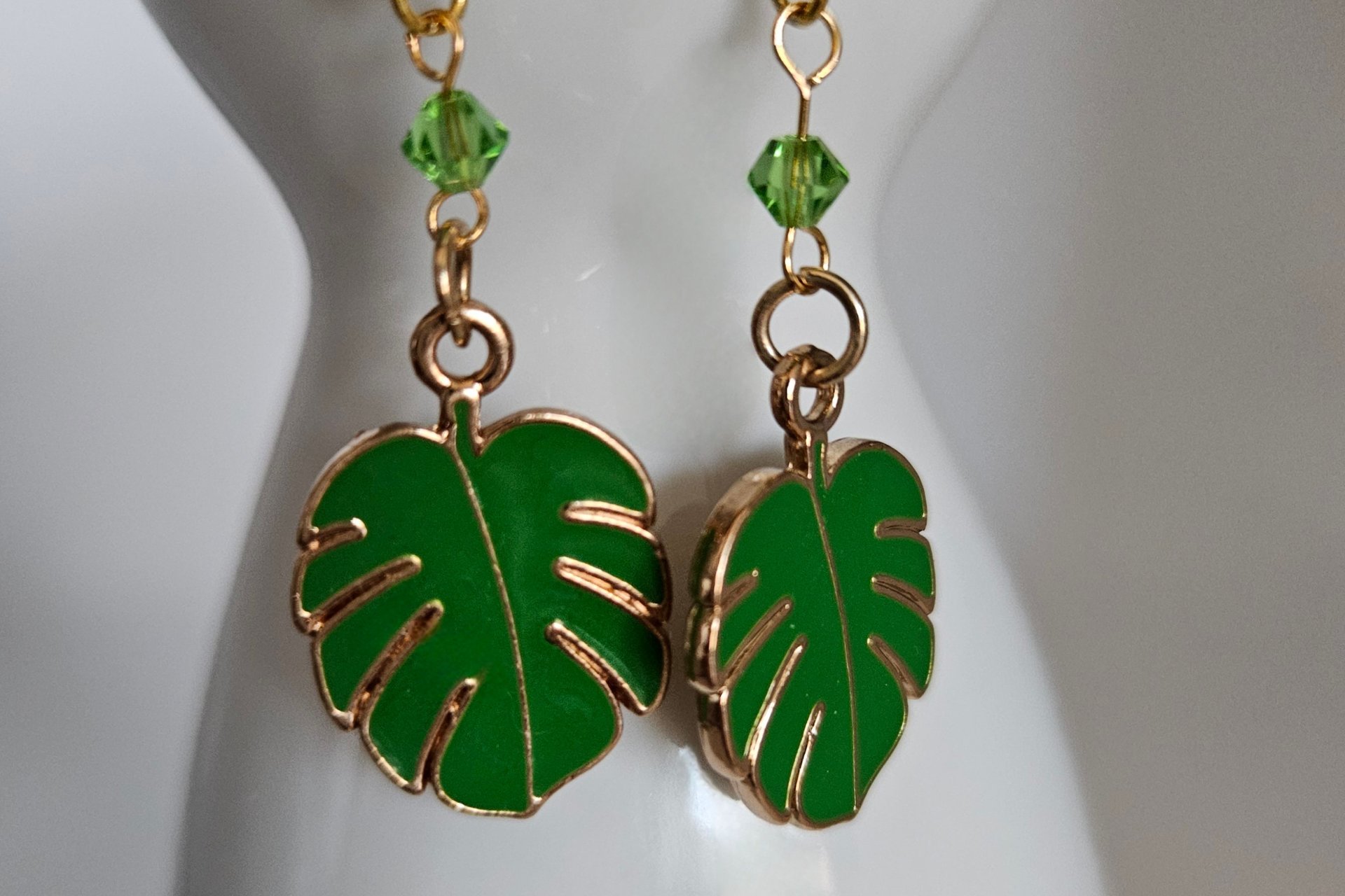 Green Leaf Earrings