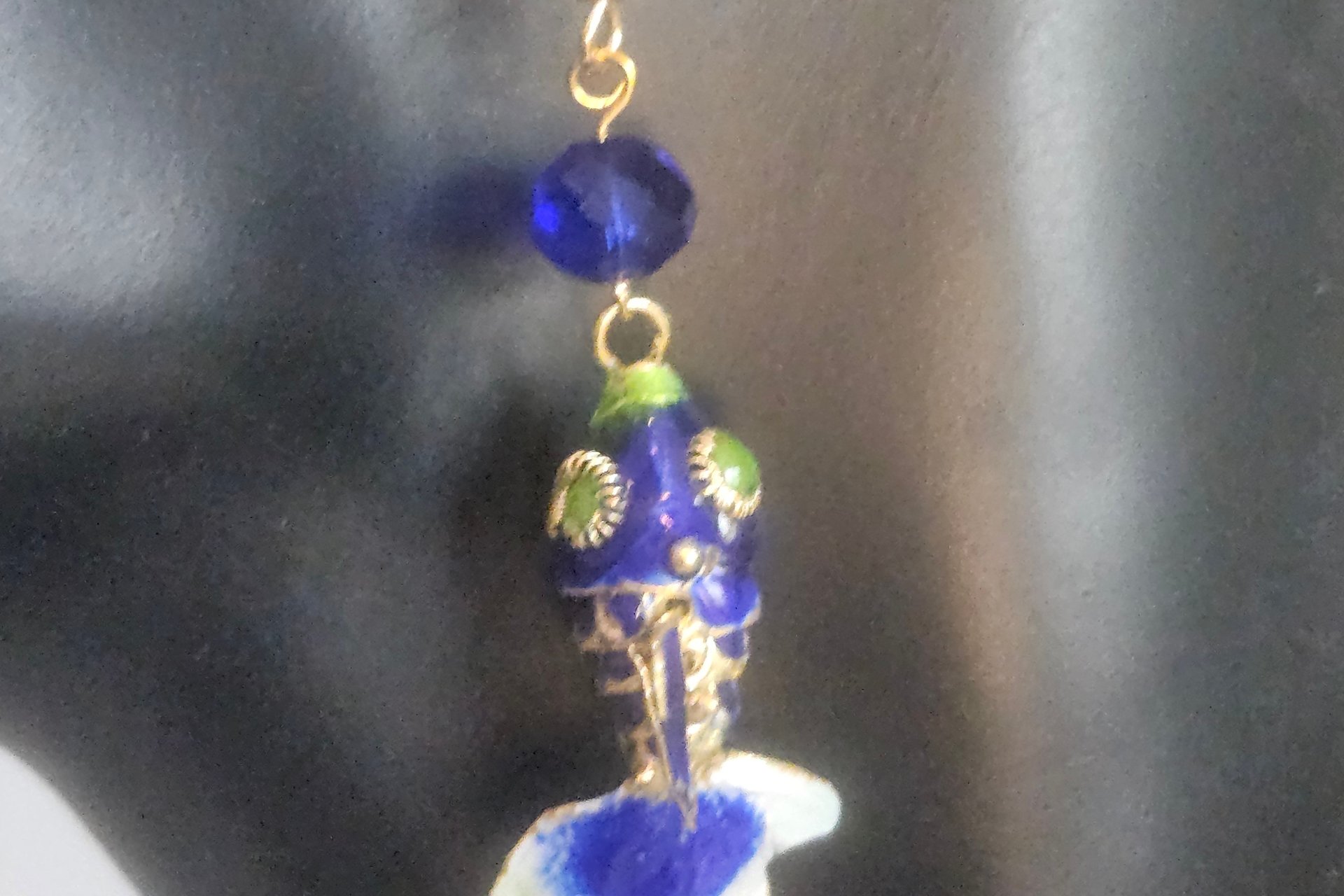 Cloisonne Fantail Goldfish Earrings