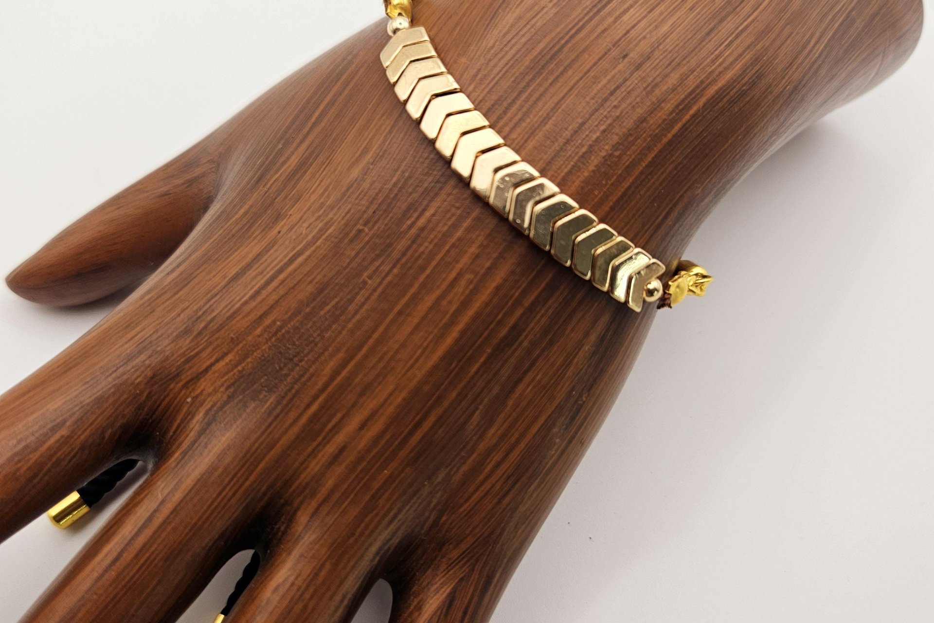 Golden Chevron Bolo Bracelet