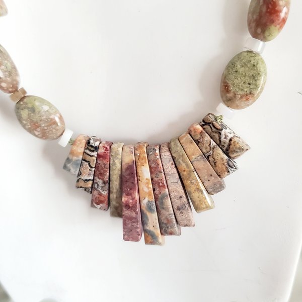 Egyptian Sands Leopard Jasper Necklace"