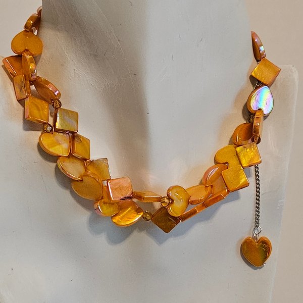 Sunrise Glow Mother of Pearl Necklace