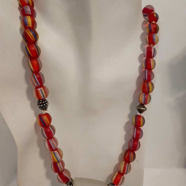 Patriotic Elegance Glass Necklace