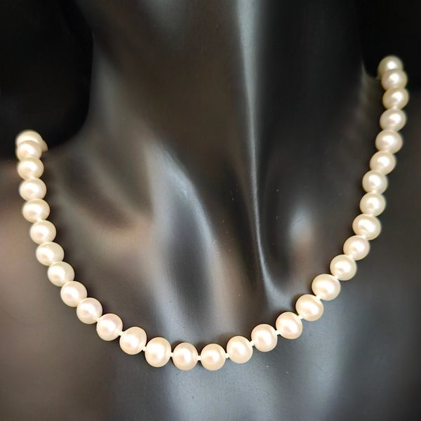 Timeless Elegance White Cultured Freshwater Pearl Necklace