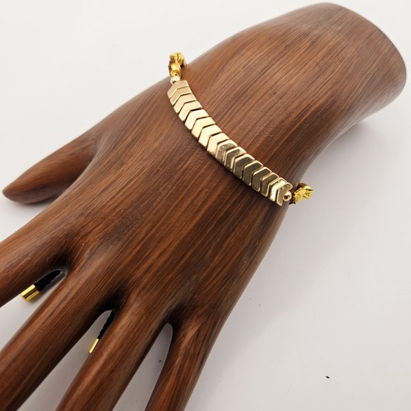 Golden Chevron Bolo Bracelet